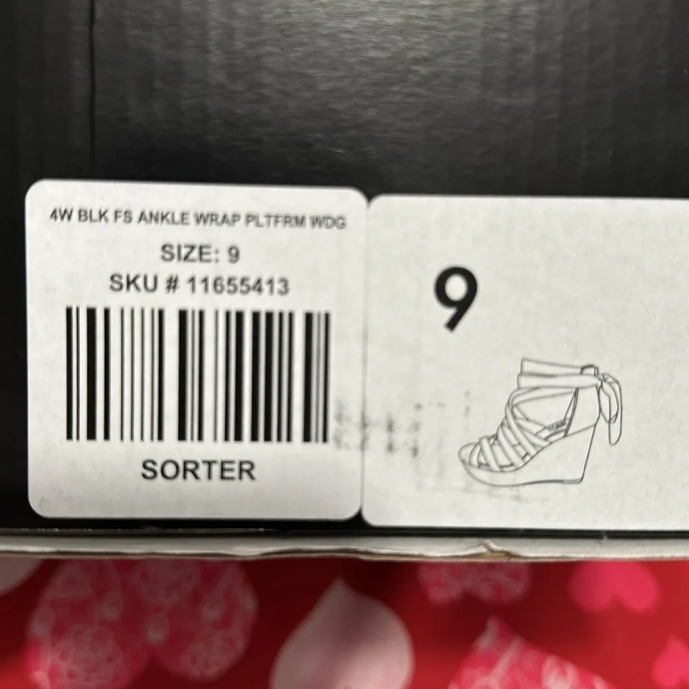 Torrid Ankle Wrap Platform Wedges size 9WW